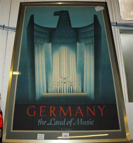 Germany, the Land of Music, eagle poster